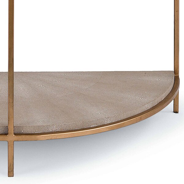 Vogue Shagreen Demilune Console